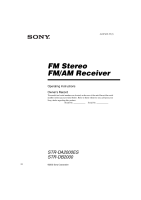 Sony STR-DB2000 - Owners Manual